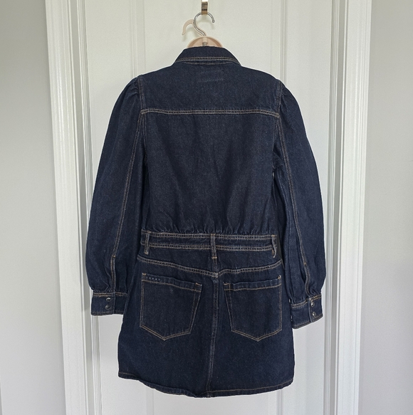 NWT Blank NYC Dark Denim Long Sleeve Mini Dress Sz Medium - Picture 2 of 3